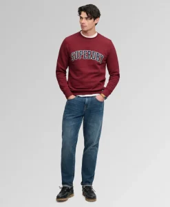 Athletic Applique Relaxed Crew Sweatshirt
