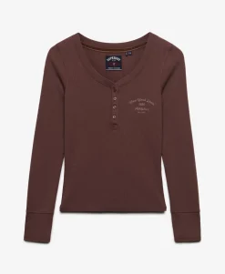 Athletic Button Down Long Sleeve Top