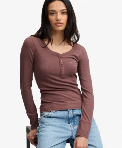 Athletic Button Down Long Sleeve Top