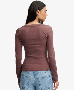 Athletic Button Down Long Sleeve Top