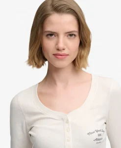Athletic Button Down Long Sleeve Top