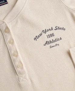 Athletic Button Down Long Sleeve Top