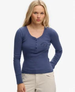 Athletic Button Down Long Sleeve Top