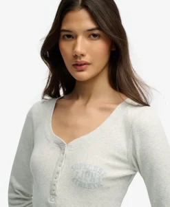 Athletic Button Down Long Sleeve Top