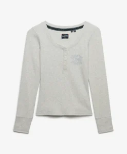 Athletic Button Down Long Sleeve Top