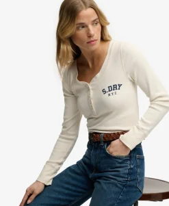 Athletic Button Down Long Sleeve Top