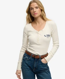 Athletic Button Down Long Sleeve Top