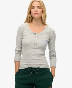 Athletic Button Down Long Sleeve Top