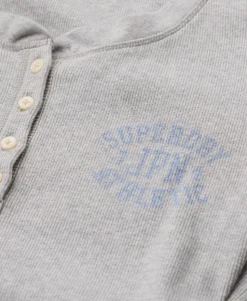 Athletic Button Down Long Sleeve Top