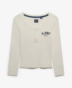 Athletic Button Down Long Sleeve Top