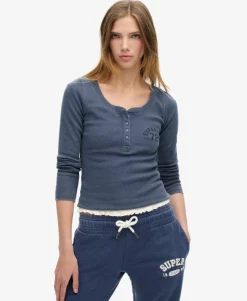 Athletic Button Down Long Sleeve Top