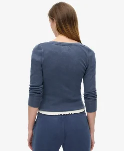 Athletic Button Down Long Sleeve Top