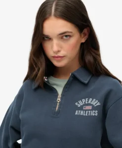 Athletic Collared Half Zip Jumper