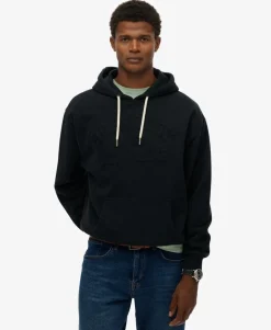 Athletic Embossed Oversized Hoodie