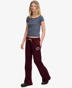 Athletic Embroidered Flare Joggers