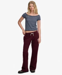 Athletic Embroidered Flare Joggers