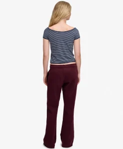 Athletic Embroidered Flare Joggers