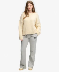 Athletic Embroidered Flare Joggers