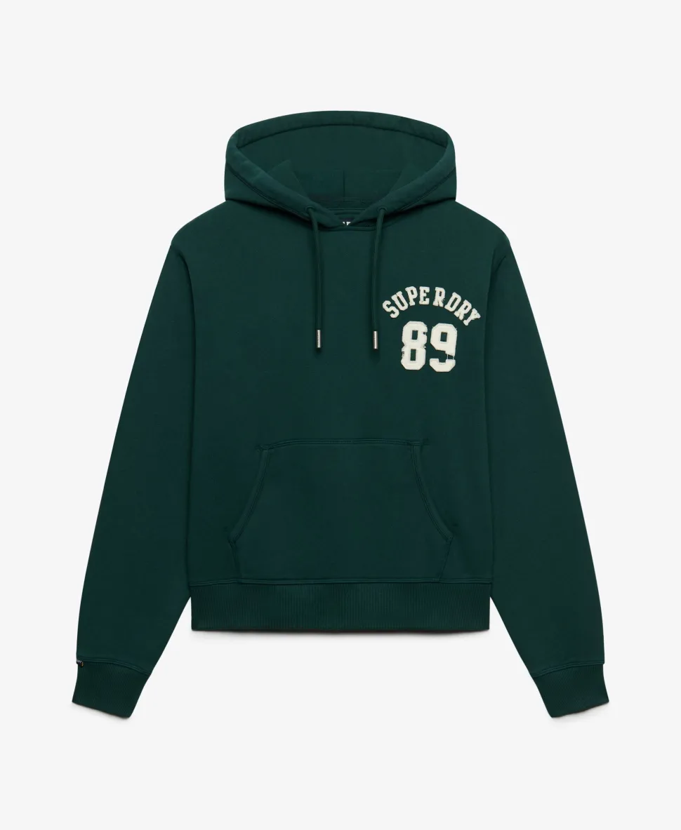 Athletic Essential Applique Cropped Hoodie