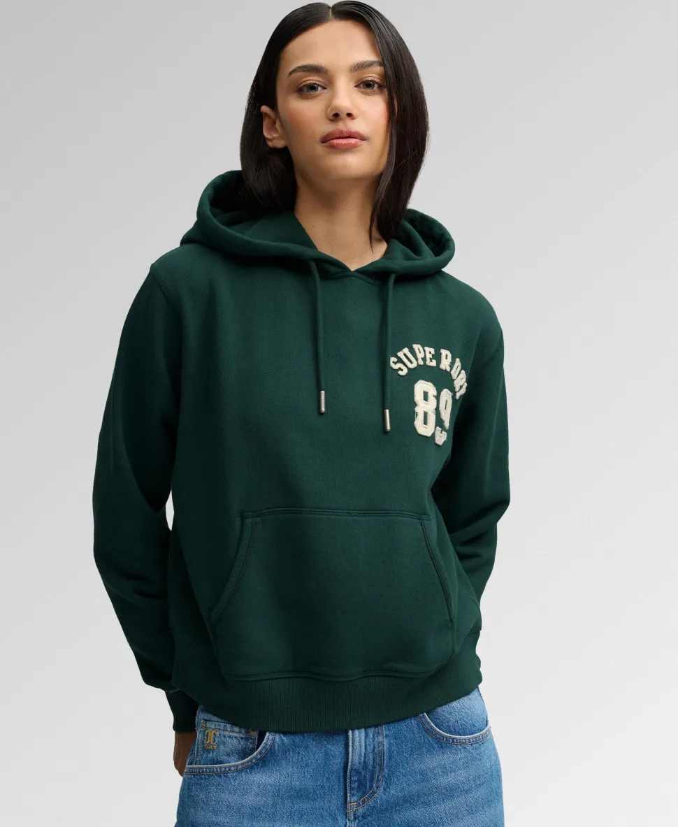 Athletic Essential Applique Cropped Hoodie