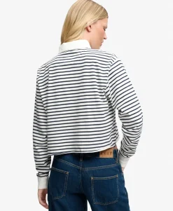 Athletic Essential Cropped Stripe Rugby Top