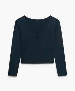Athletic Essential Gathered Long Sleeve Top