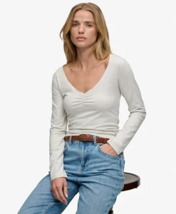 Athletic Essential Gathered Long Sleeve Top