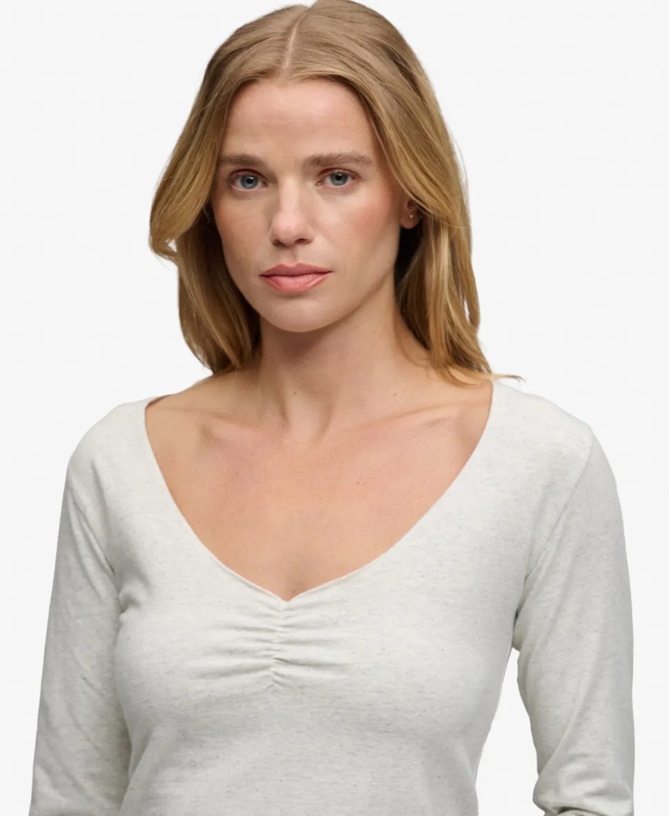 Athletic Essential Gathered Long Sleeve Top