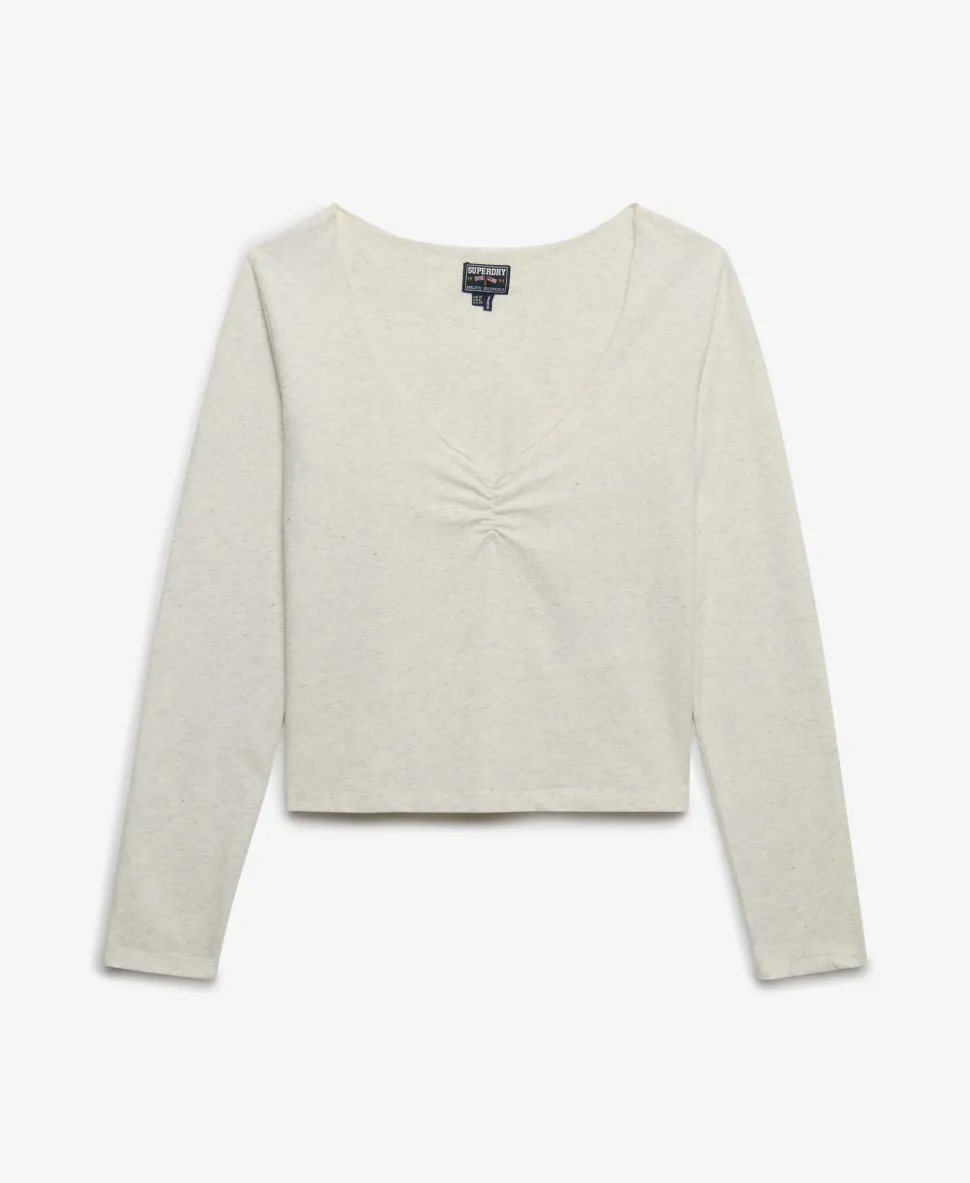 Athletic Essential Gathered Long Sleeve Top
