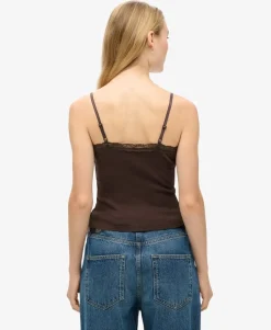 Athletic Essential Lace Trim Cami Top