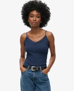 Athletic Essential Lace Trim Cami Top