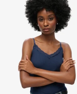 Athletic Essential Lace Trim Cami Top