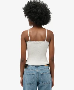 Athletic Essential Lace Trim Cami Top