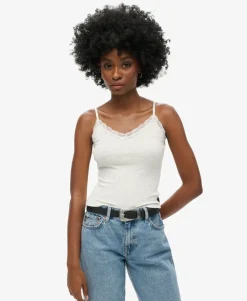 Athletic Essential Lace Trim Cami Top