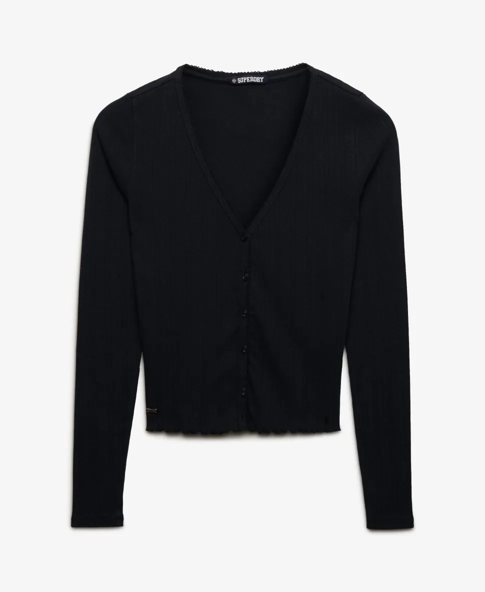Athletic Essential Pointelle Cardigan