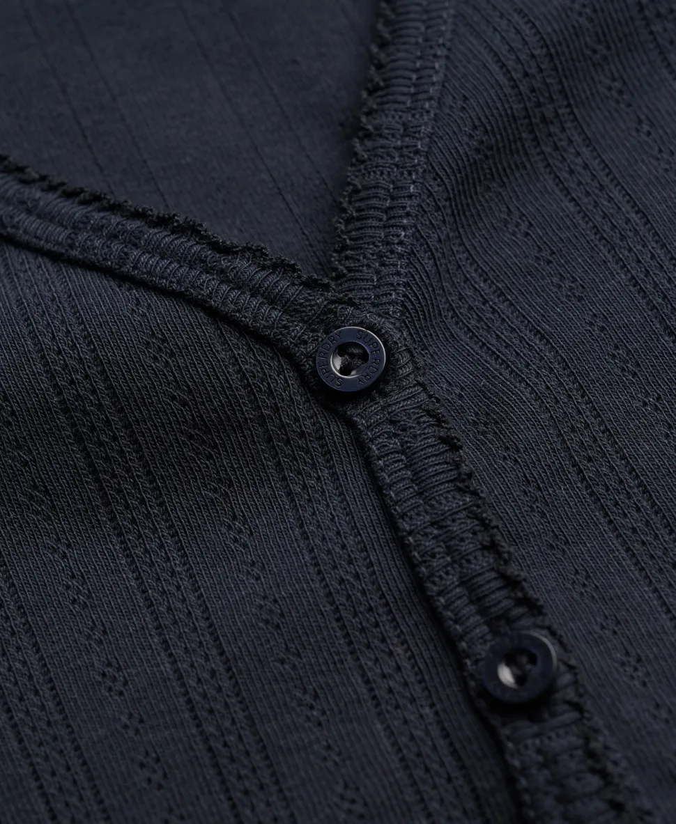 Athletic Essential Pointelle Cardigan