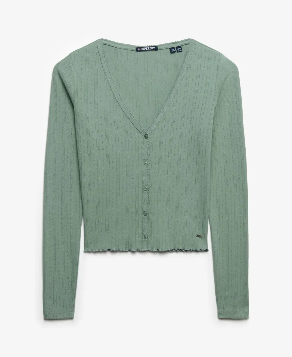 Athletic Essential Pointelle Cardigan