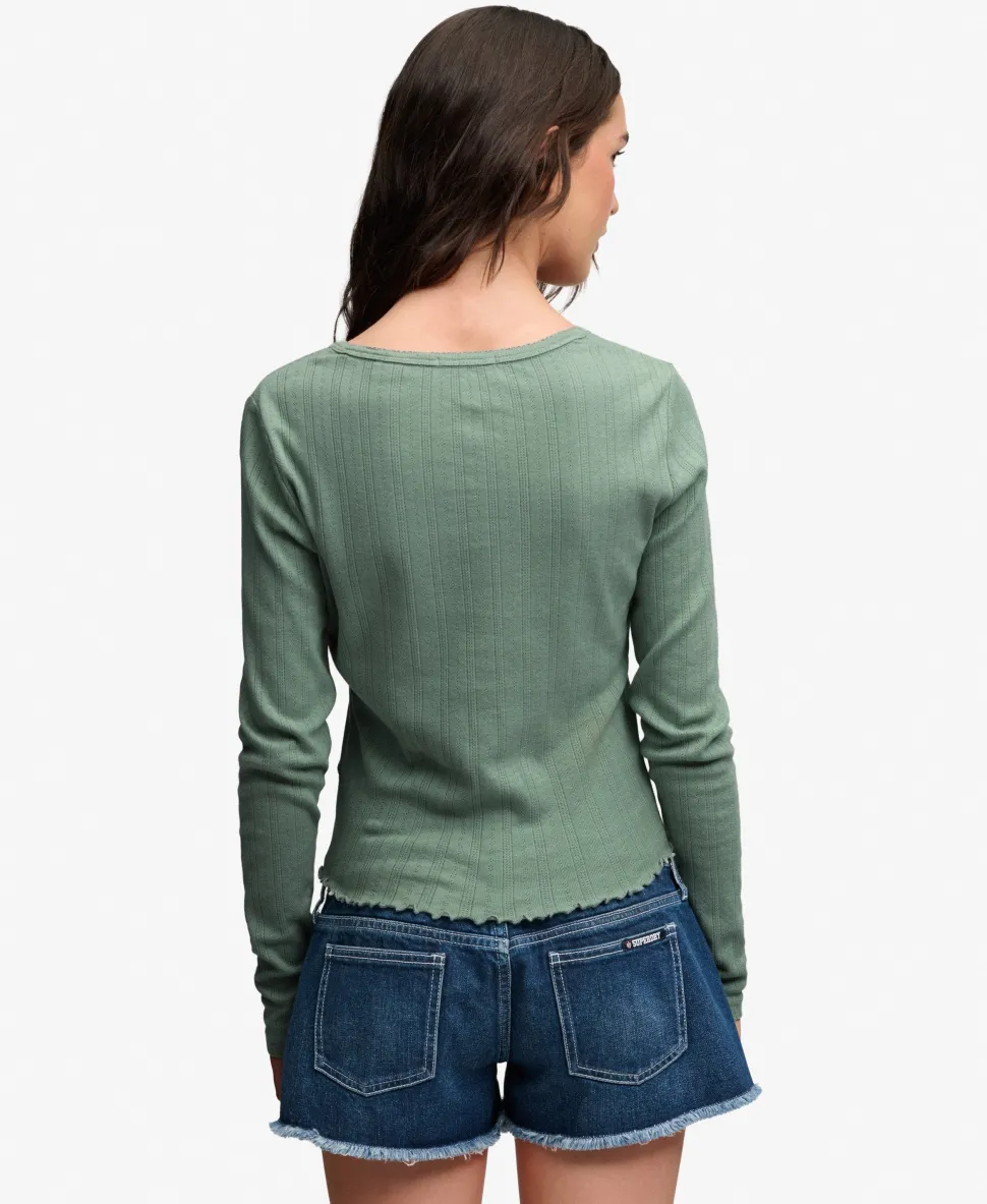 Athletic Essential Pointelle Cardigan