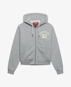 Athletic Essential Relaxed Crop Zip Hoodie