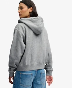 Athletic Essential Relaxed Crop Zip Hoodie