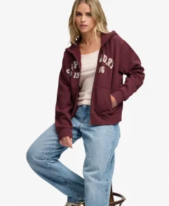 Athletic Essential Relaxed Crop Zip Hoodie