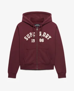 Athletic Essential Relaxed Crop Zip Hoodie