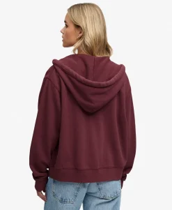 Athletic Essential Relaxed Crop Zip Hoodie