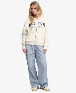 Athletic Essential Relaxed Crop Zip Hoodie