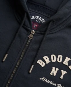 Athletic Essential Relaxed Crop Zip Hoodie