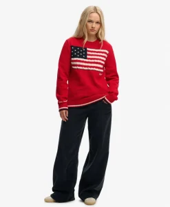 Athletic Essentials Americana Flag Crew Knit
