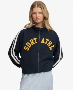 Athletic Essentials Applique Loose Zip Track Top