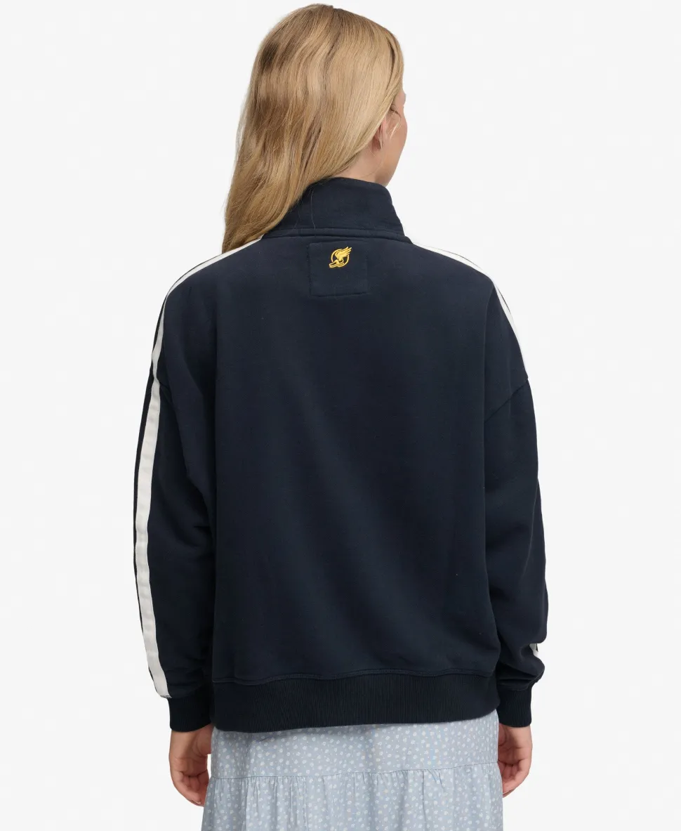 Athletic Essentials Applique Loose Zip Track Top