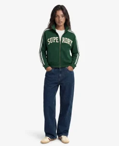 Athletic Essentials Applique Loose Zip Track Top