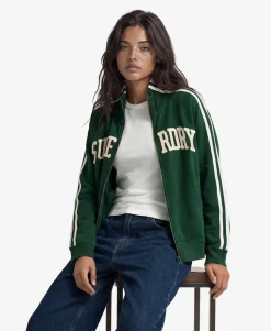 Athletic Essentials Applique Loose Zip Track Top